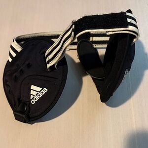 Adidas Black wrestling head gear  with White Stripes